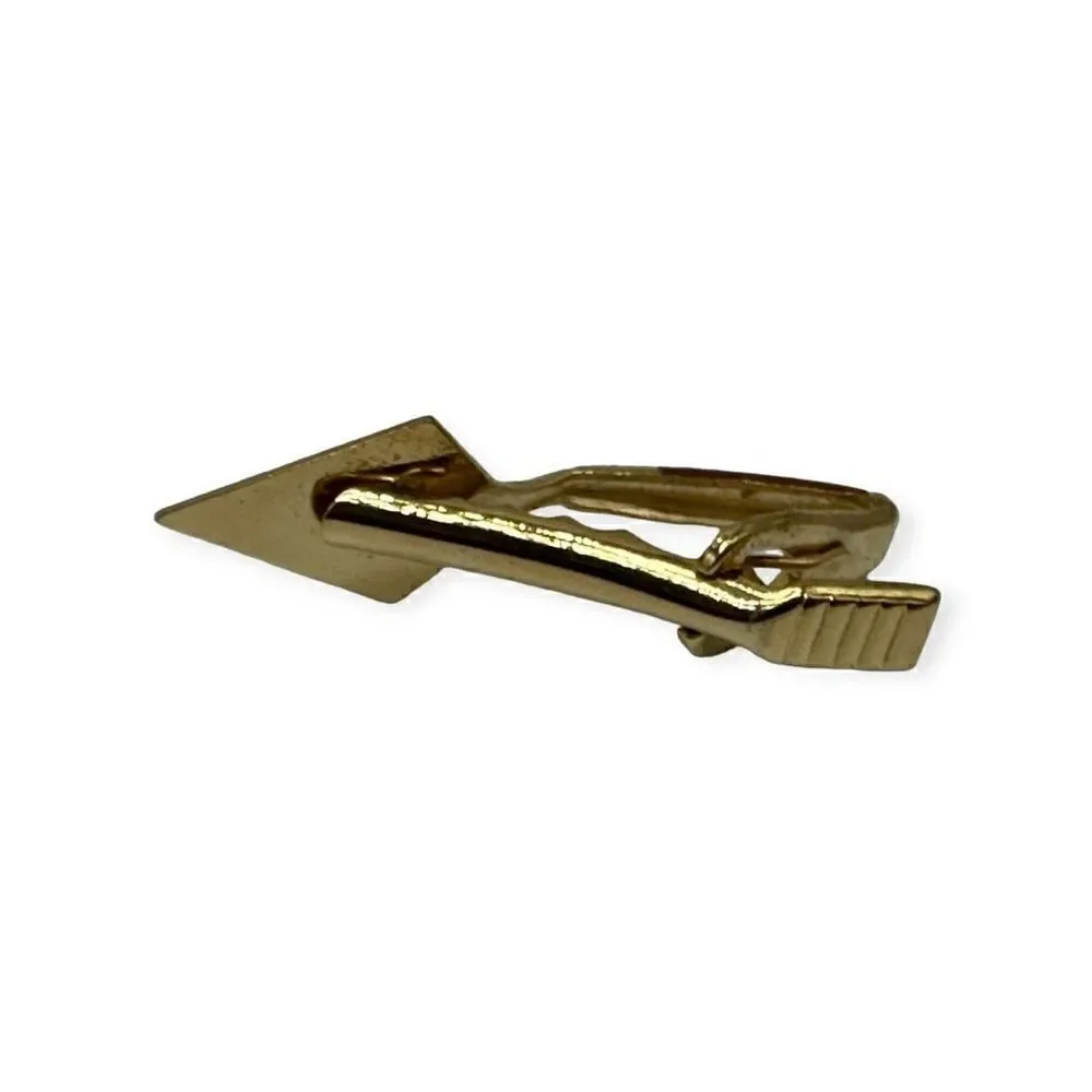 Vintage tie clip costume gold tone